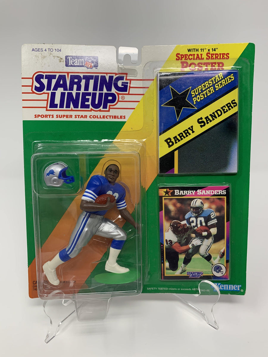 Barry Sanders NFL Pro Action Starting Lineup Figure Working Detroit Lions  