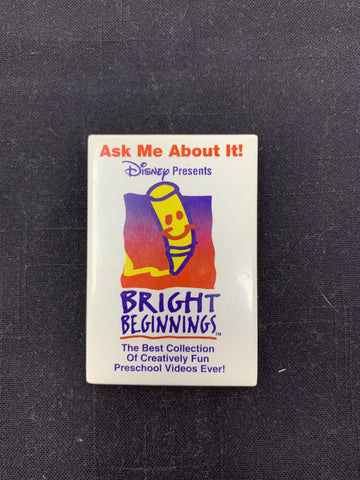 Disney Bight Beginnings Promo Button (Used/1990’s) - Schway Nostalgia Co., Button/Pin - Action Figure,