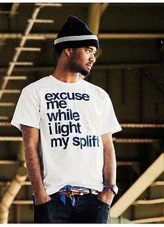 Excuse Me While I Light My Spliff Smokers Club White Tee (XL/Brand New) - Schway Nostalgia Co., Shirt - Action Figure,