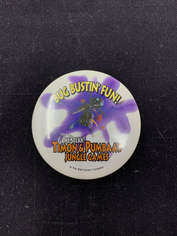 Game Break! Timon and Pumbaa: Jungle Games Promo Button (Used/1990’s) - Schway Nostalgia Co., Button/Pin - Action Figure,