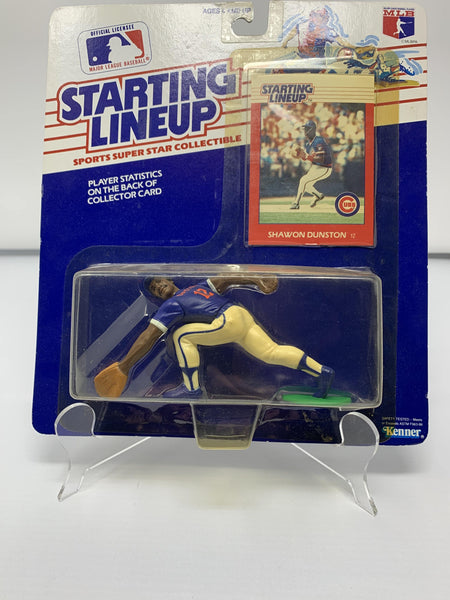 SHAWON DUNSTON 1988 KENNER STARTING LINEUP CARD - CHICAGO CUBS