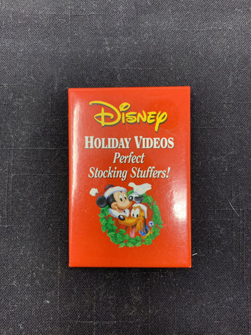 Disney Holiday Videos Promo Button (Used/1990’s) - Schway Nostalgia Co., Button/Pin - Action Figure,