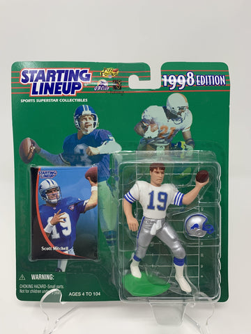 Scott Mitchell, Detroit Lions, starting lineup Action Figure, Schway Nostalgia, Action Figure, nfl, football, starting lineup, vintage, toy, collectible, collectible toy, football collectible, football toy, toy, all star, nfl pro bowler