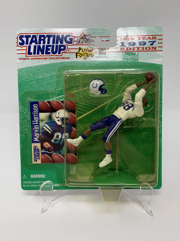 Marvin Harrison, indiana, indianapolis, colts,  Indianapolis Colts, starting lineup Action Figure, Schway Nostalgia, Action Figure, nfl, football, starting lineup, vintage, toy, collectible, collectible toy, football collectible, football toy, toy, all star, nfl pro bowler, hall of fame, nfl hall of fame,