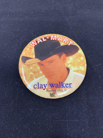 Clay Walker ‘Rumor Has It’ Promo Button (Used/1990s) - Schway Nostalgia Co., Button/Pin - Action Figure,