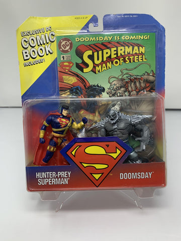Hunter-Prey Superman vs Doomsday Action Figures Set (BRAND NEW/1995) - Schway Nostalgia Co., Action Figure - Action Figure,